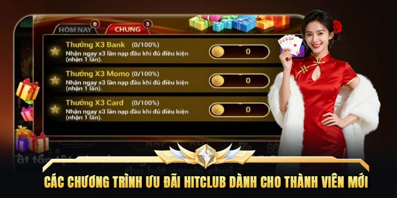 Các chương trình ưu đãi Hitclub dành cho thành viên mới