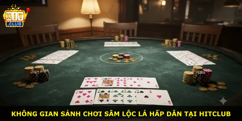Không gian sảnh chơi sâm lộc lá hấp dẫn tại Hitclub