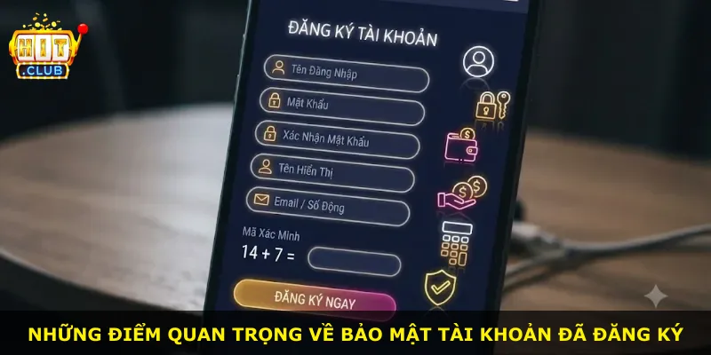 Những điểm quan trọng về bảo mật tài khoản đã đăng ký