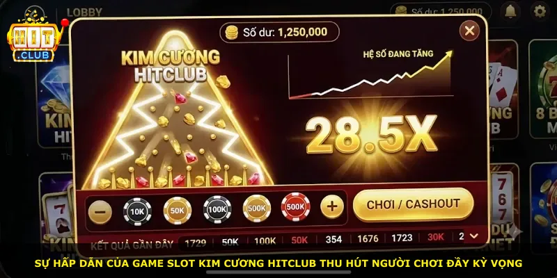 Sự hấp dẫn của game slot Kim Cương Hitclub thu hút người chơi đầy kỳ vọng